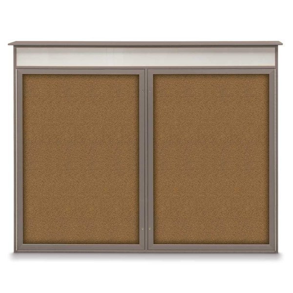 Single Door Enclosed Indoor Letterboard, United Visual Products, Mfr#: UV1124SD3036-BRONZE-BLACK